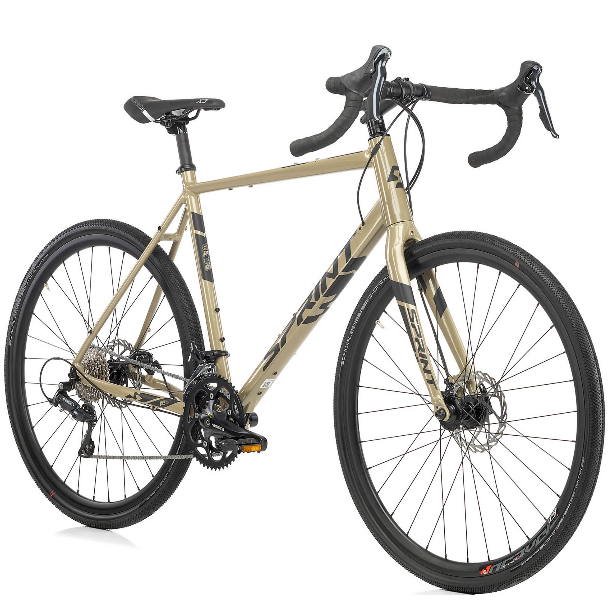 28" Heren gravelbike WHISPER ELITE MD fiets 2 x 9 versnellingen SHIMANO SORA 2/3