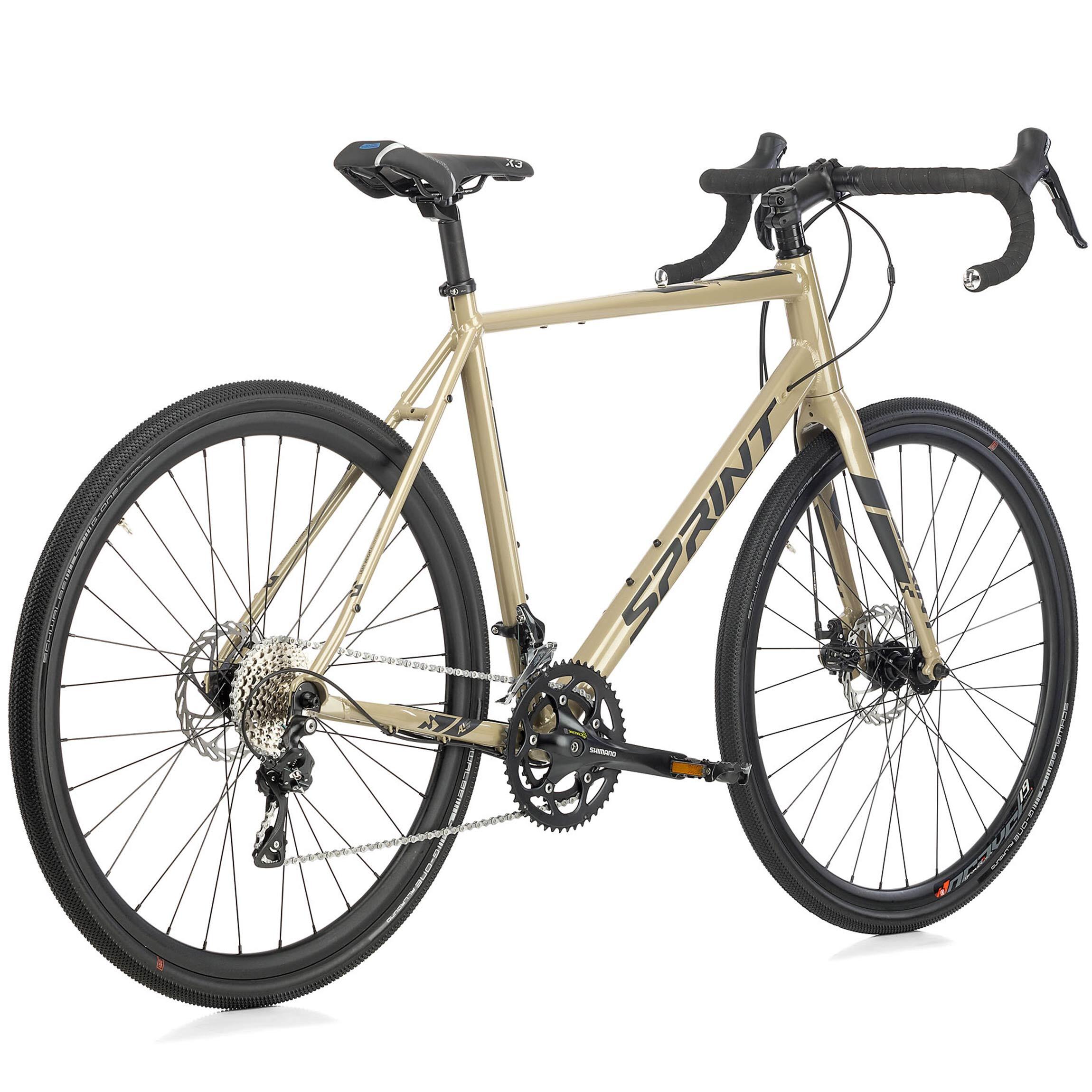 28" Heren gravelbike WHISPER ELITE MD fiets 2 x 9 versnellingen SHIMANO SORA 3/3