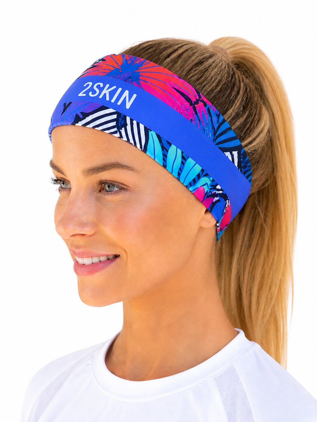 Opaska kolorowa do biegania damska 2skin Forever 3/4