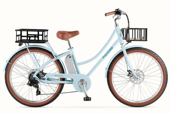 E-Stepcity Elektrisches Citybike – 250W, 36V, 60 km, Shimano 7-Gang. Blue Plus