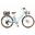 E-Stepcity Bicicletă Electrică – 250W, 36V, 60 km, Shimano 7V. Sky Blue Plus