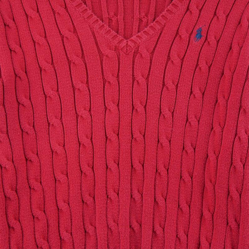 Second life - Pulover damă torsadat decolteu în V Polo Ralph Lauren - Ca nou