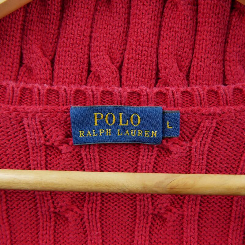 Second life - Pulover damă torsadat decolteu în V Polo Ralph Lauren - Ca nou