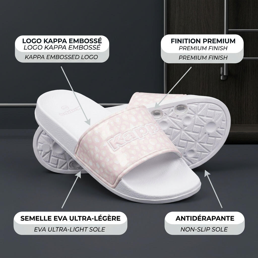 Chancla Mujer Piscina Glitter Brillante Leopardo 36-41 KAPPA 3/7