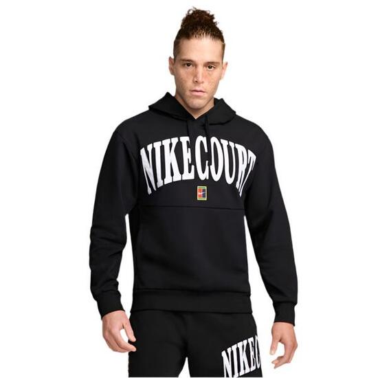 FLEECE TENNIS HOODIE SCHWARZ HERREN