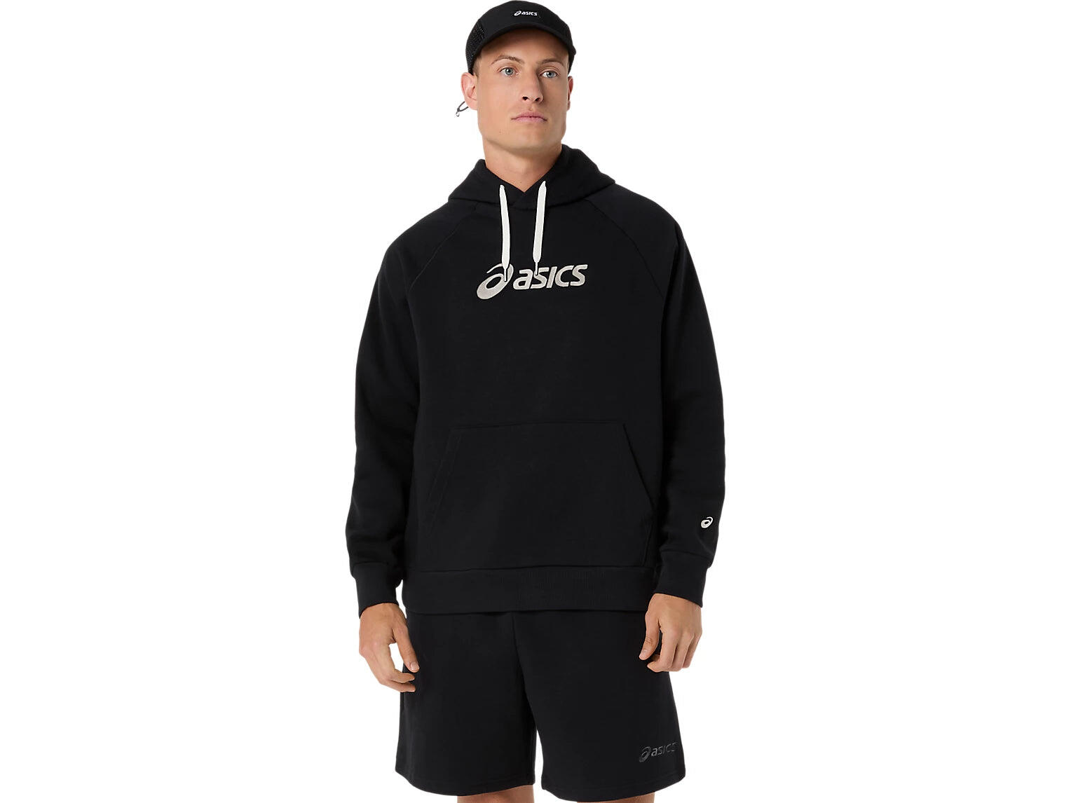 ASICS SWEAT À CAPUCHE LOGO POLAIRE NOIR HOMME 1/4