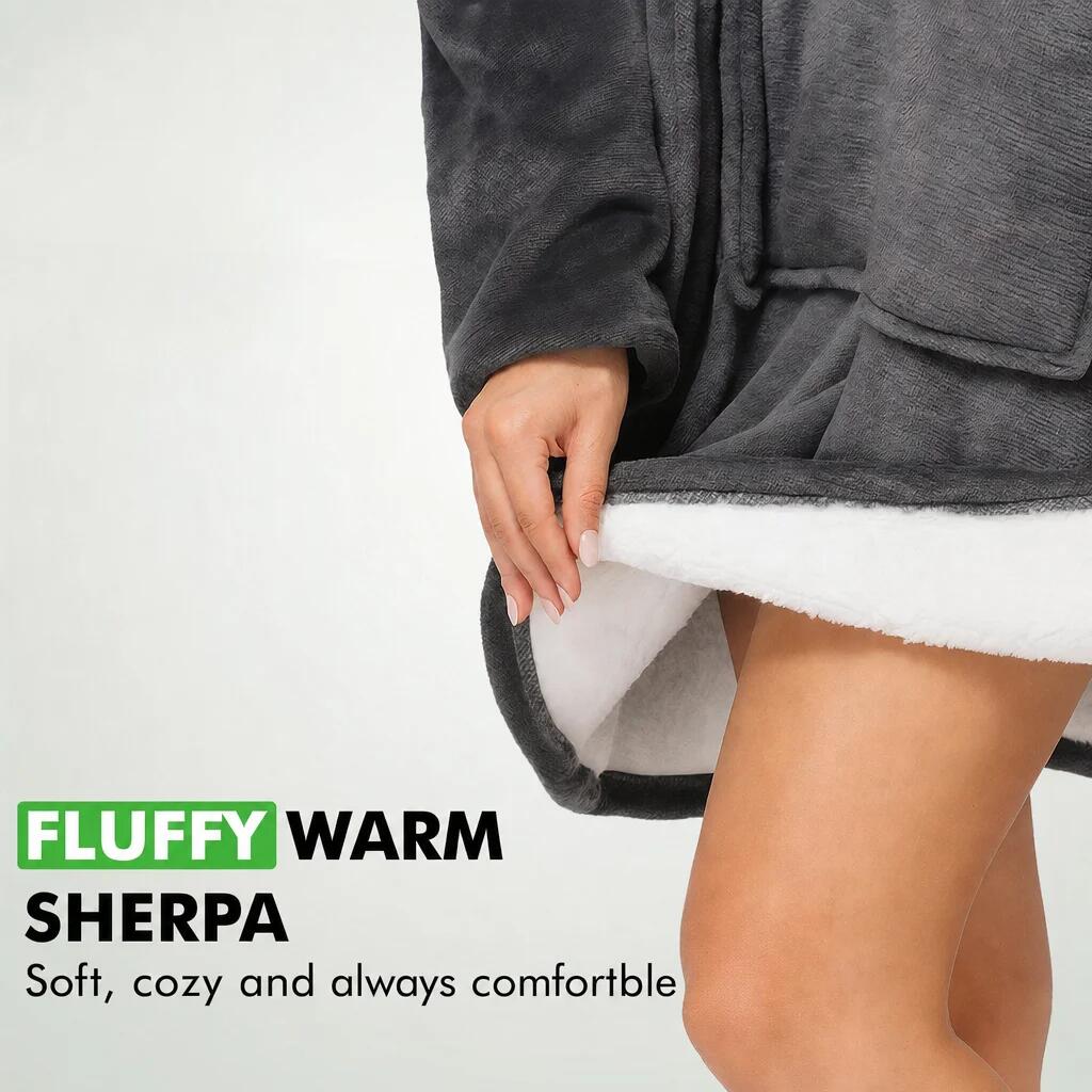 Manta con capucha - Sudadera con capucha para acurrucarse 4/6