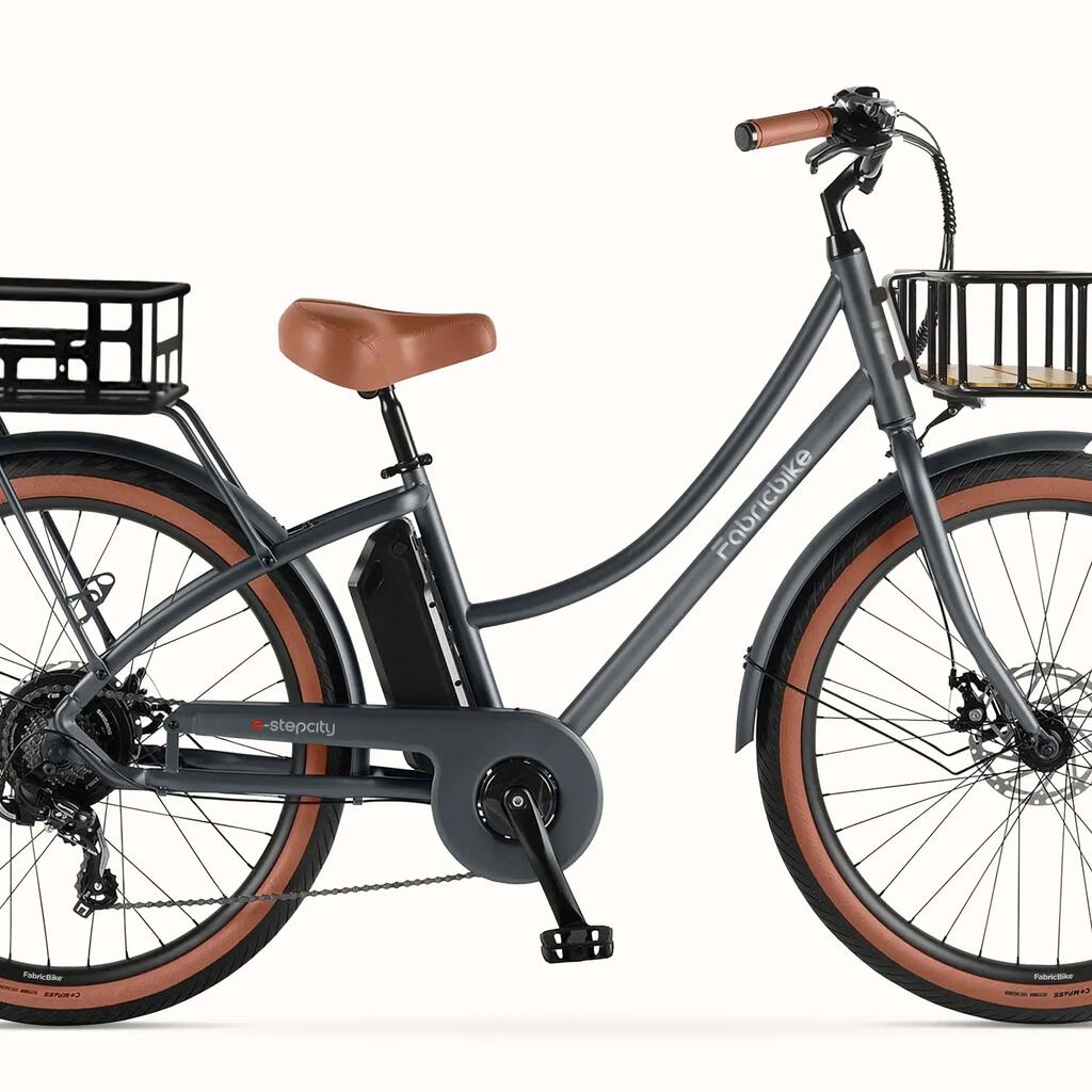 E-Stepcity Electric Bike - 250W, 36V, 60 km Range, Shimano 7Speed. Graphite Plus