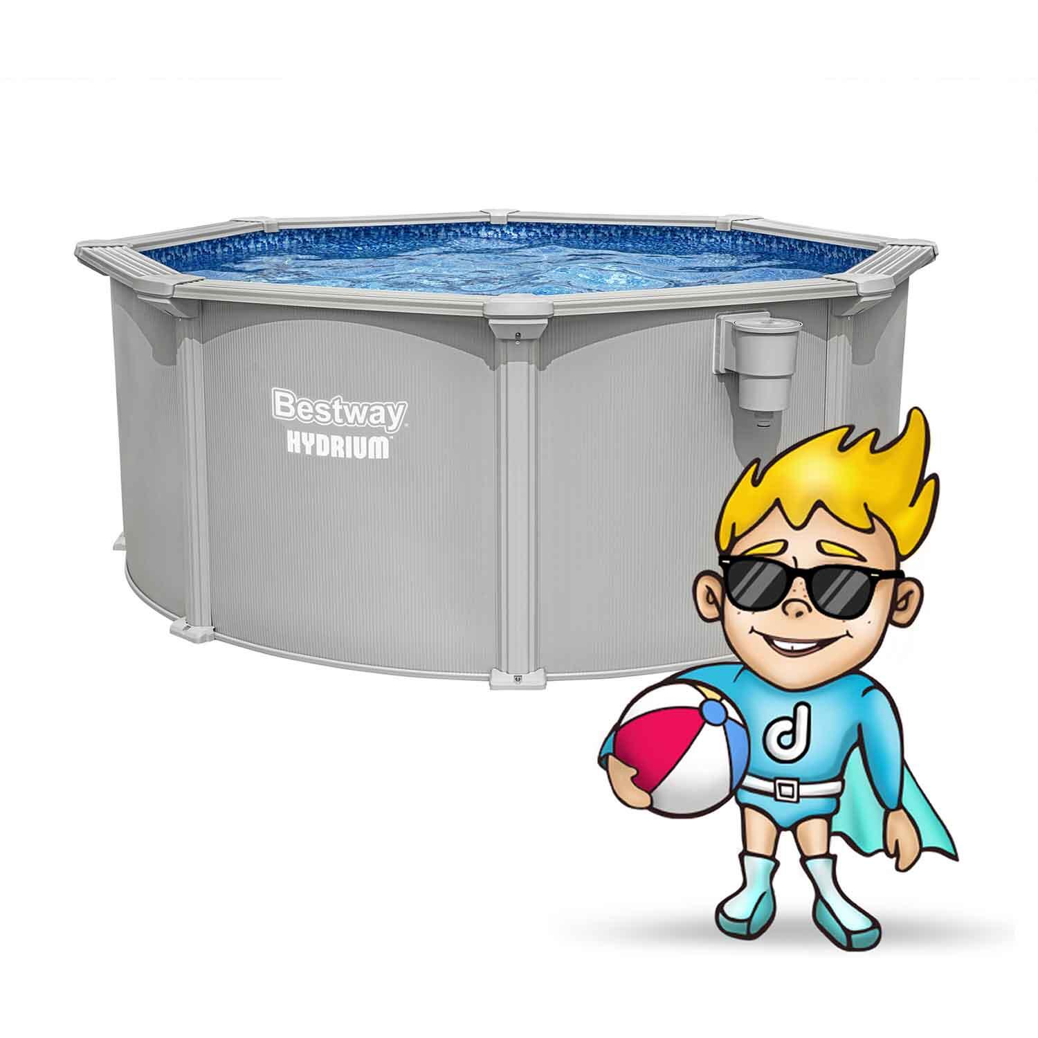 Piscina Desmontable Redonda de Acero Bestway Hydrium Ø305 x 122 cm con Depurador 2/7