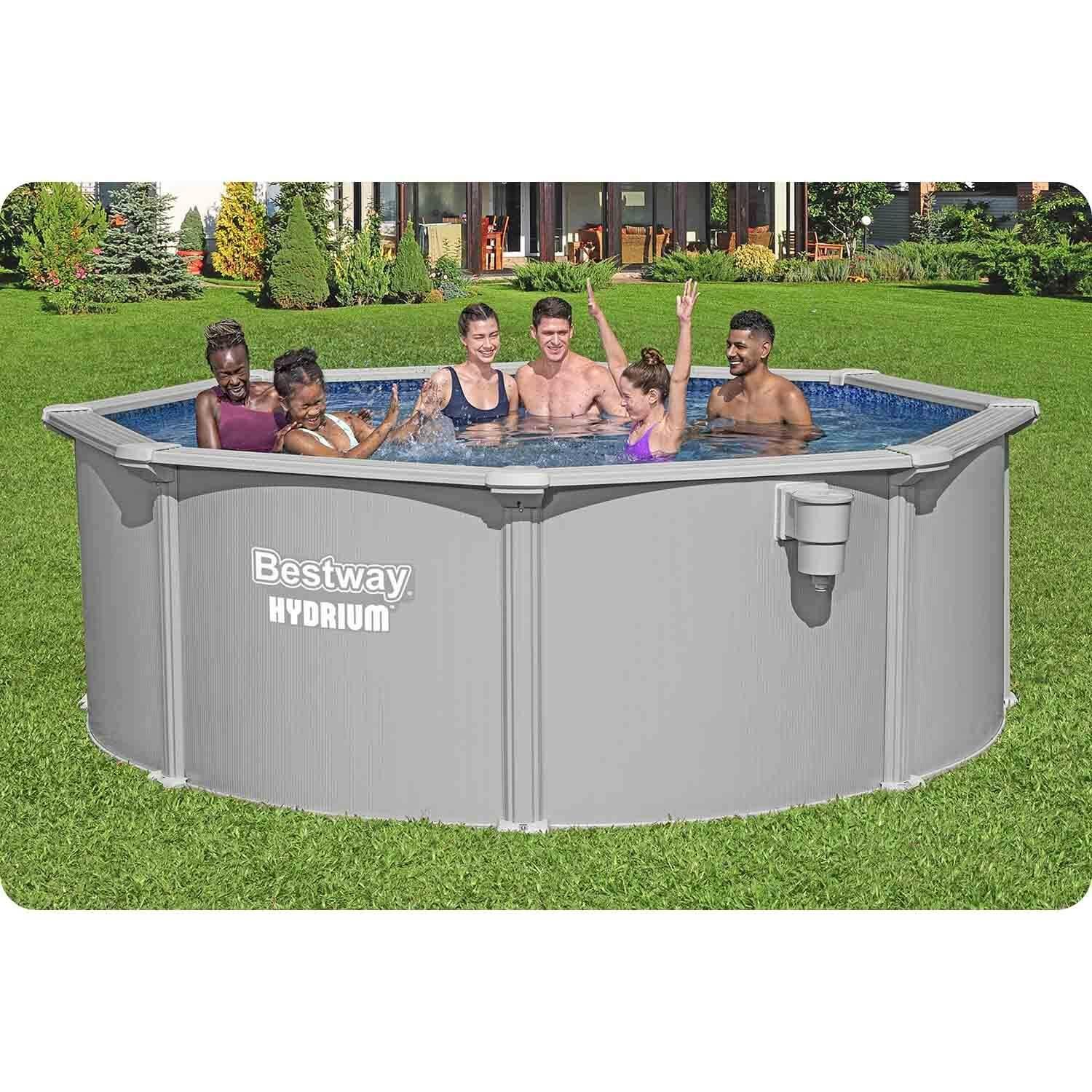 Piscina Desmontable Redonda de Acero Bestway Hydrium Ø305 x 122 cm con Depurador 4/7