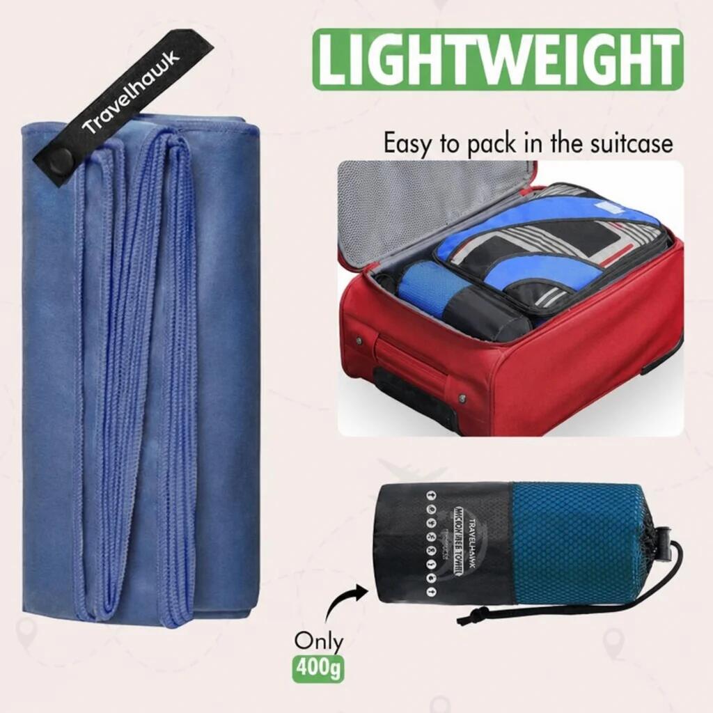 Serviette de voyage en microfibre – Séchage rapide et compacte 4/7