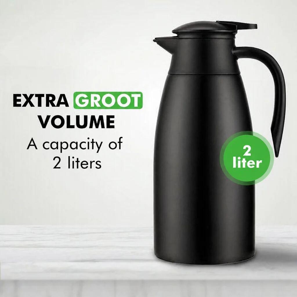 Bouteille isotherme Thermos – 2 litres en acier inoxydable 3/7