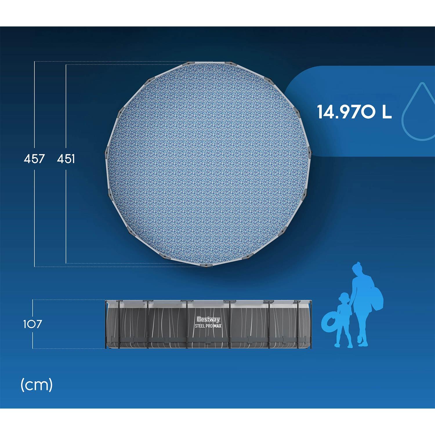 Piscina Desmontável Bestway Steel Pro MAX Ø457x107 cm 7/7