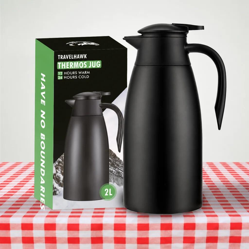 Bouteille isotherme Thermos – 2 litres en acier inoxydable 7/7