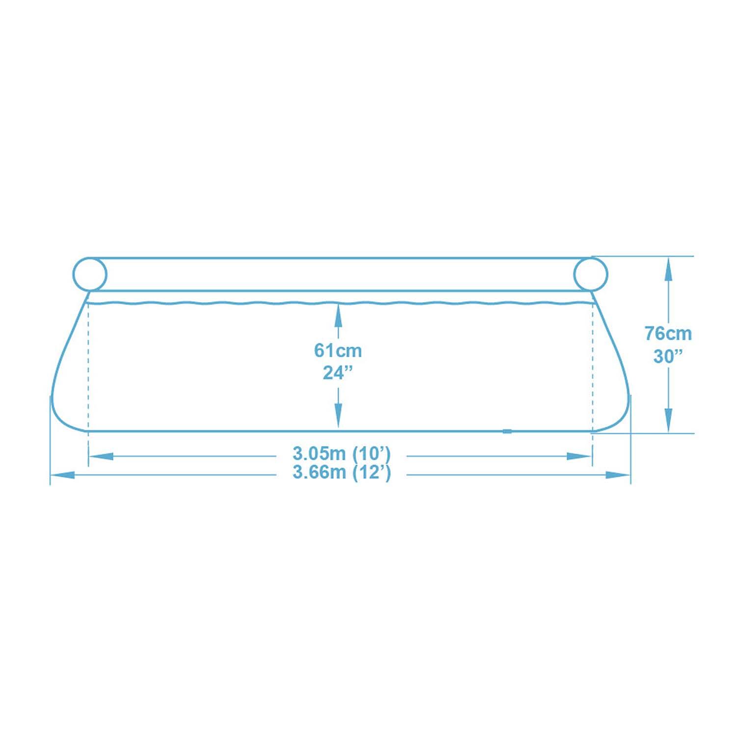 Bestway Piscine gonflable ronde Bestway Fast Set 366 x 76 cm Effet Rotin 4/7