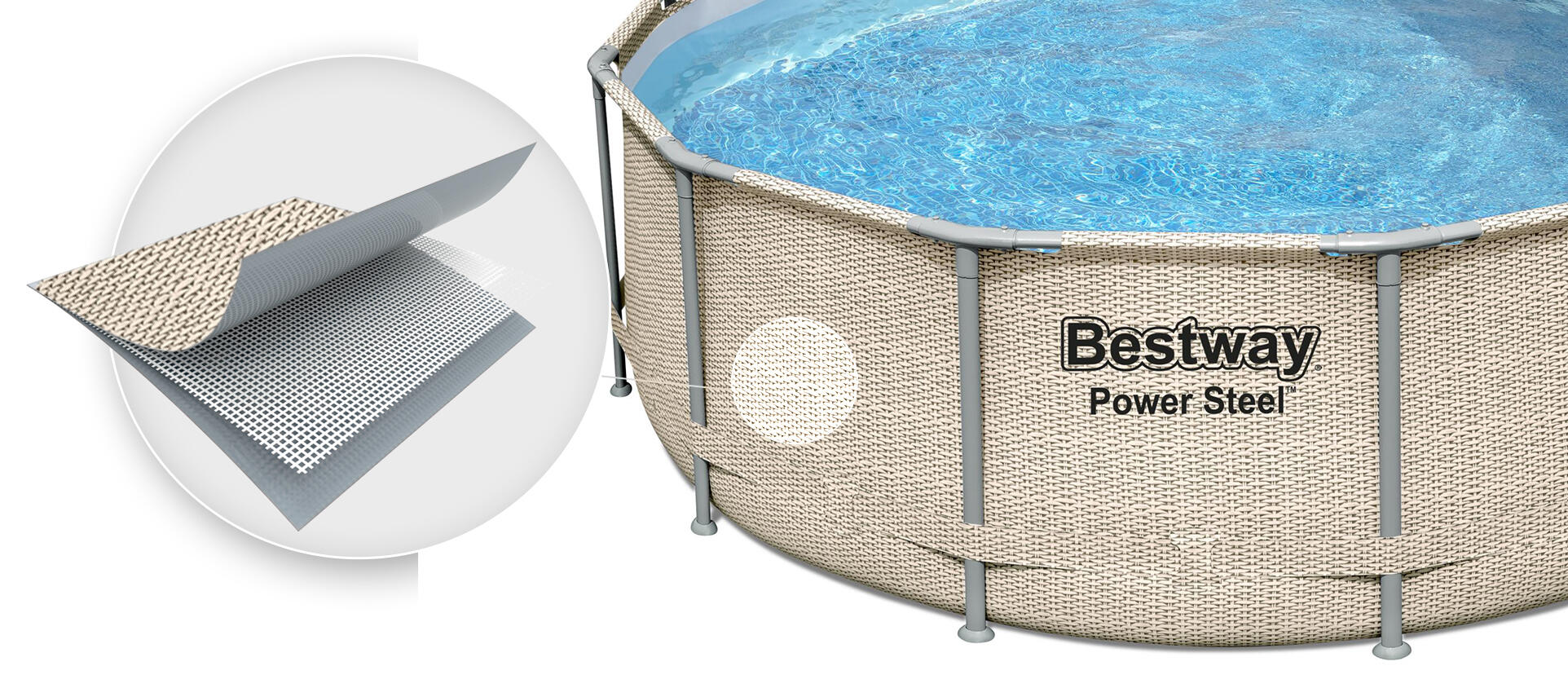 ÜBERSCHRIFT
Schwimmen Pool Desmontable Tubular - Power Steel grey blue 3/7