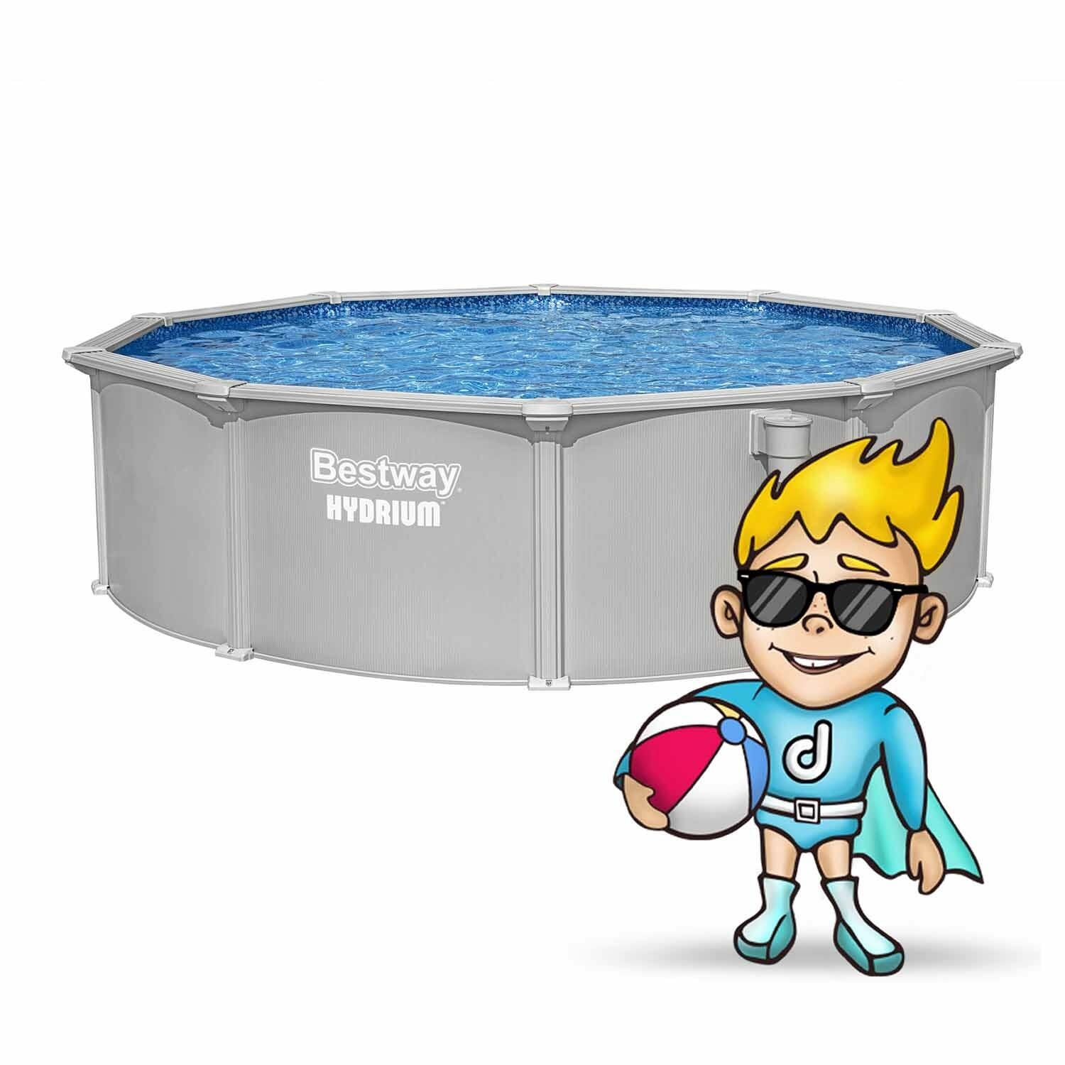 Piscina Desmontable Redonda de Acero Bestway Hydrium Ø457 x 122 cm con Depurador 2/7