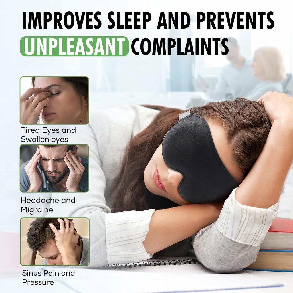 Masque de sommeil – Masque de sommeil 3D de luxe occultant total 3/7