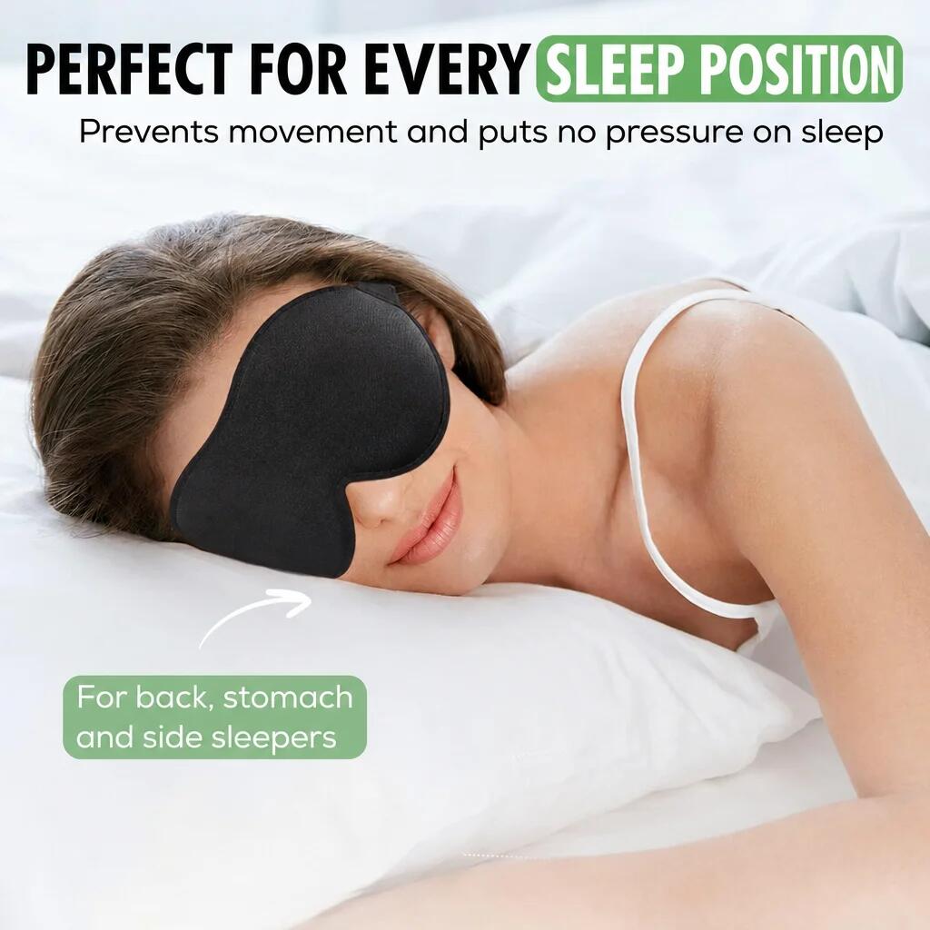 Masque de sommeil – Masque de sommeil 3D de luxe occultant total 4/7