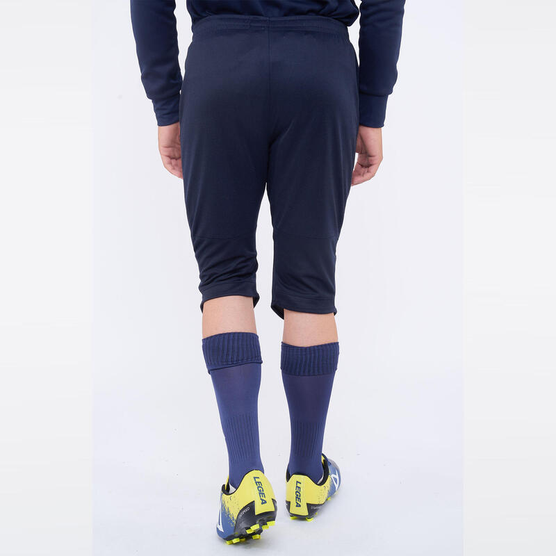 Bărbați Running Pantaloni 3/4 Pitt cu logo mare albastru