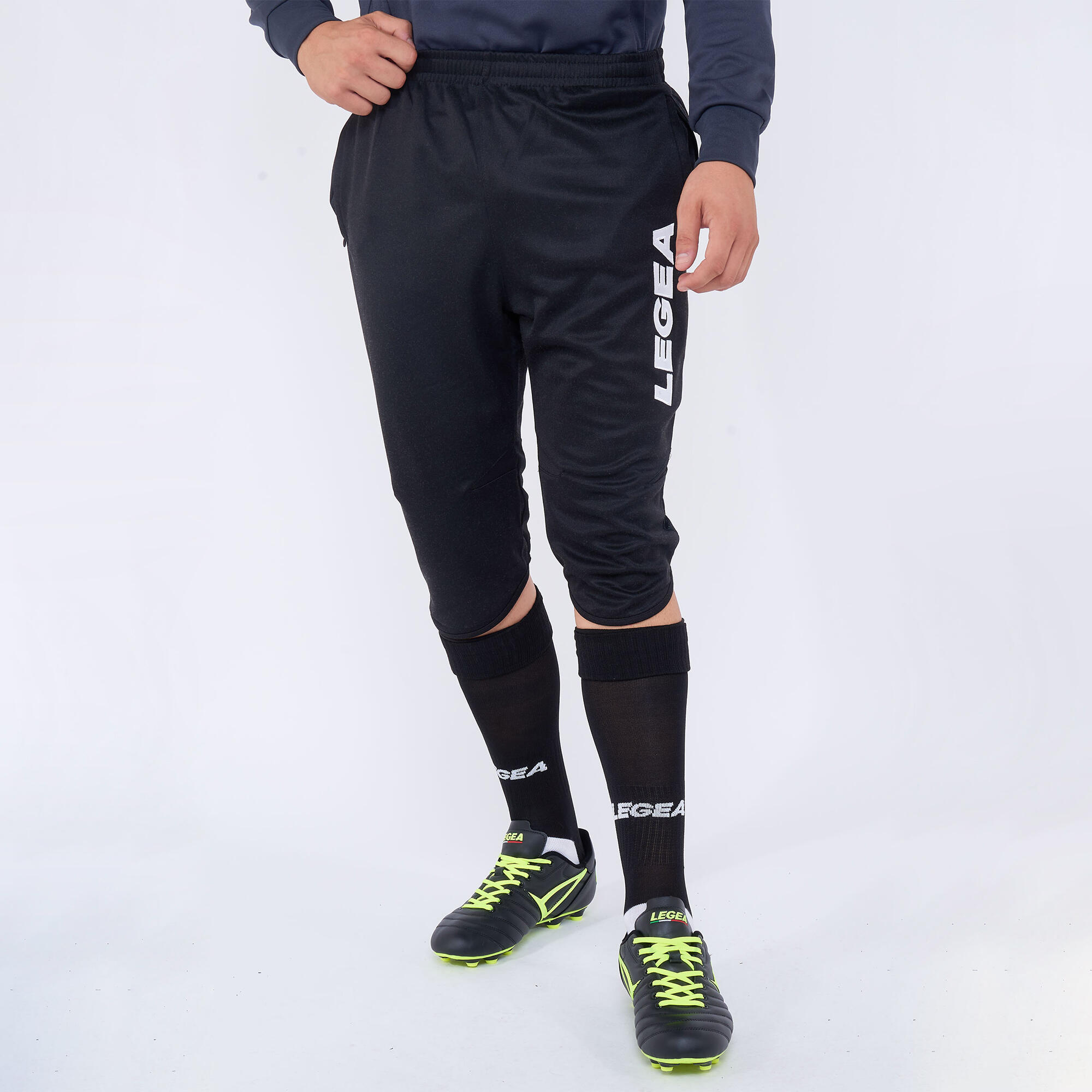 3/4 Laufhose mit Großem Logo Schwarz 2/5