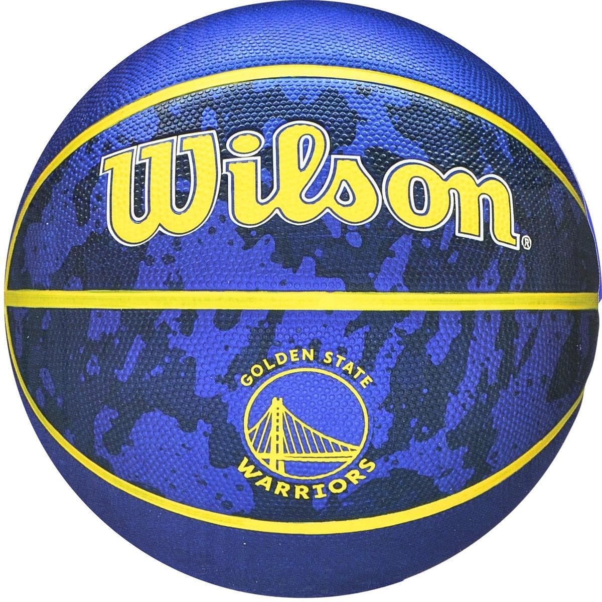 Piłka do koszykówki Wilson NBA Golden Stade Warrios z pompką i kartonem 3/6