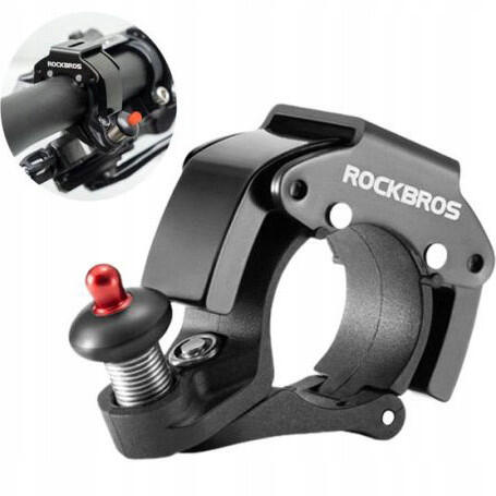Dzwonek rowerowy do roweru ROCKBROS aluminiowy mocny na kierownicę 100dB 2/7