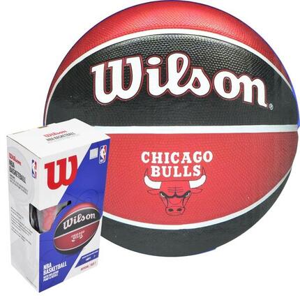 Piłka do koszykówki Wilson NBA Chicago Bulls z pompką i kartonem