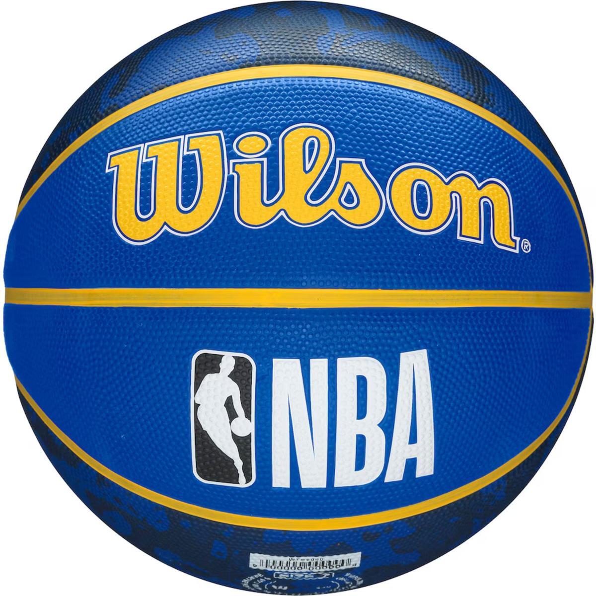 Piłka do koszykówki Wilson NBA Golden Stade Warrios z pompką i kartonem 4/6
