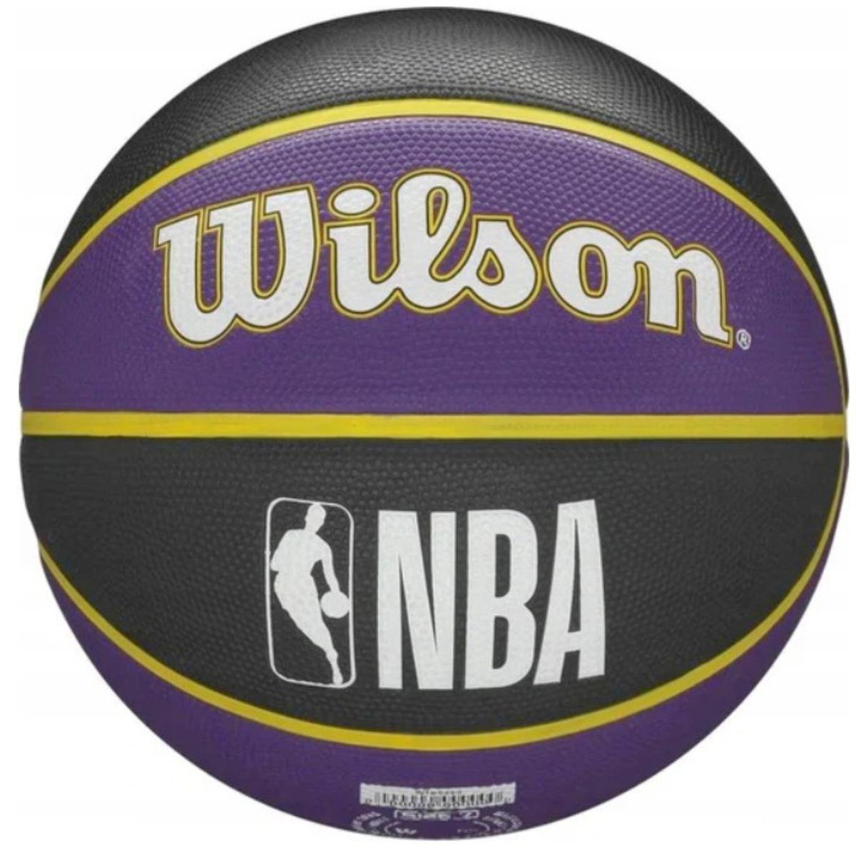 Piłka do koszykówki Wilson NBA La Lakers z pompką i kartonem 4/6