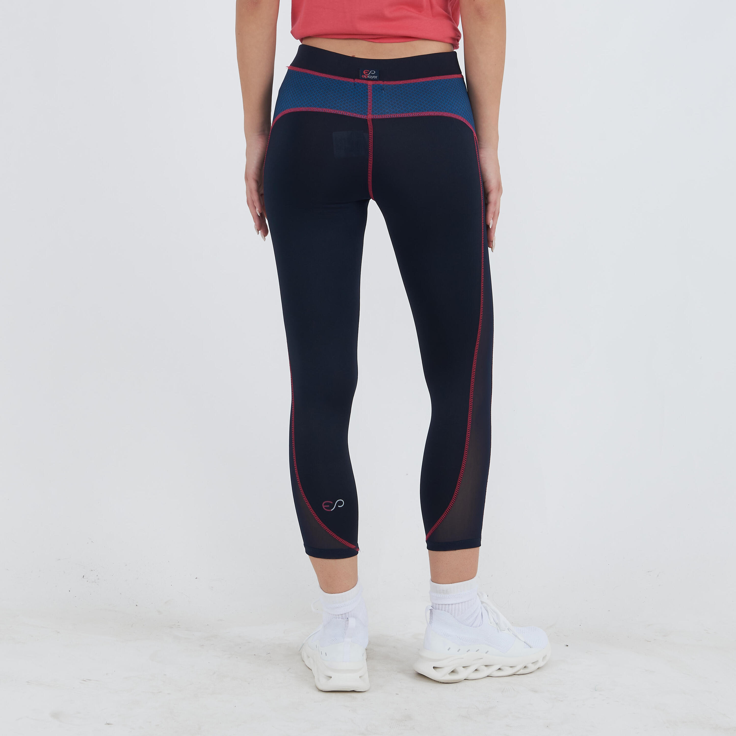 Capri stretch de course bleu-rose foncé 2/5