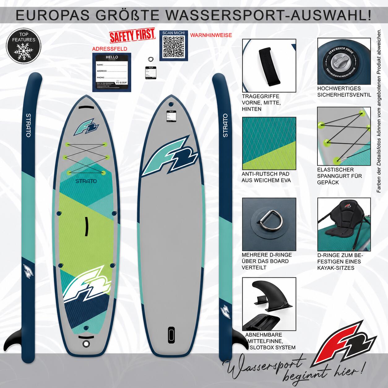 Tavola da Stand Up Paddle Gonfiabile 'Strato Verde' 11,5' 3/7