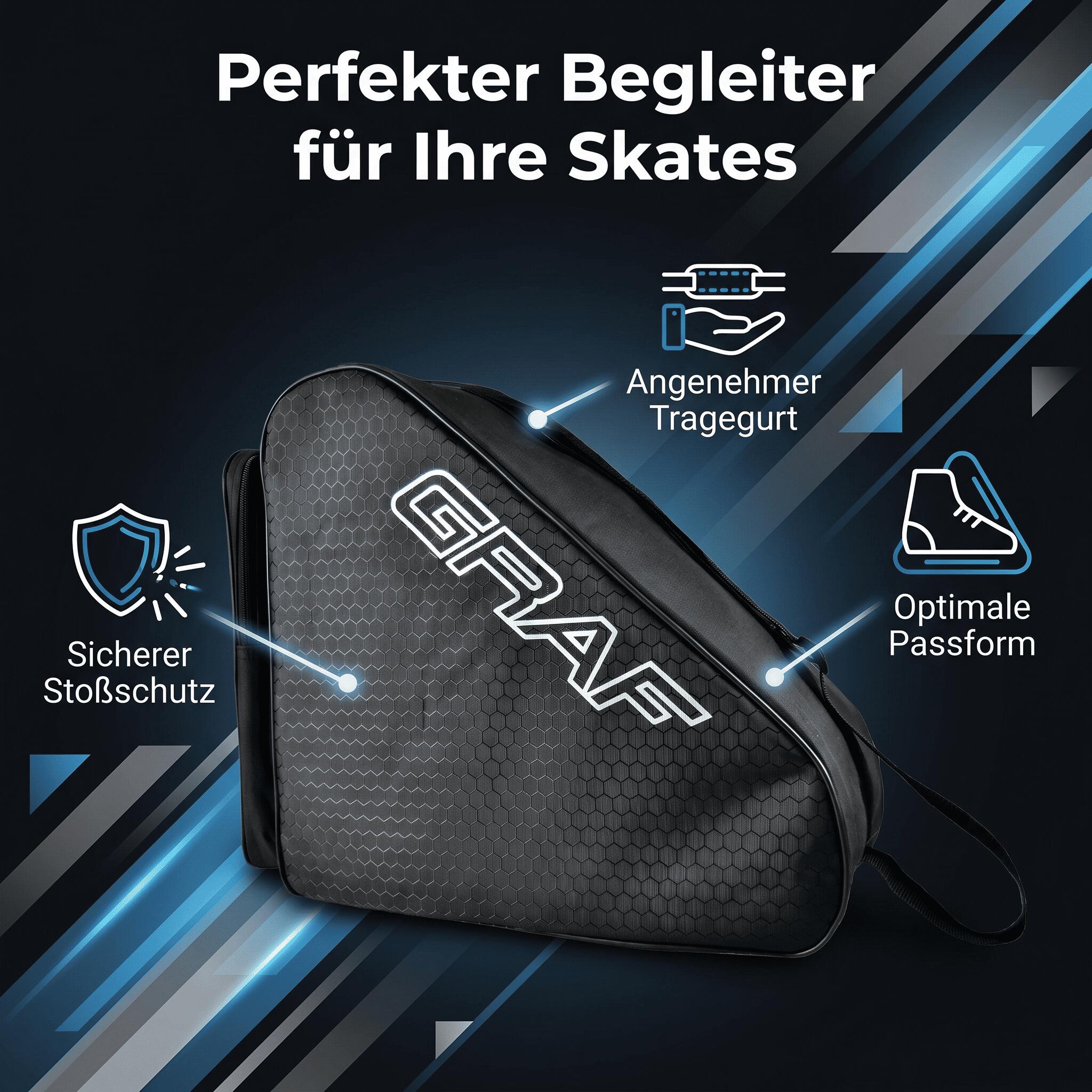 Schlittschuhtasche Tasche für Kunstlauf und Eishockey Schlittschuhe 3/6