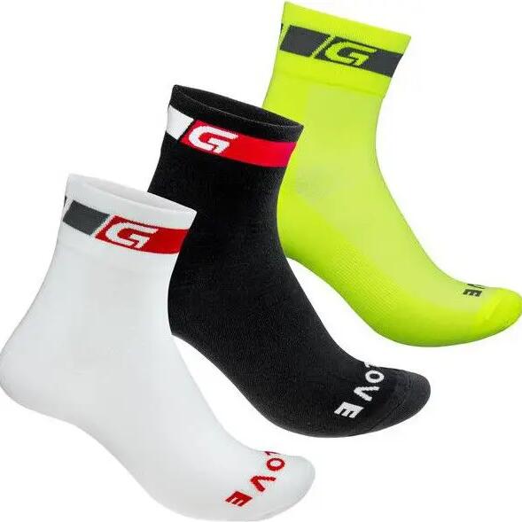 Pack of 3 Pairs of GRIPGRAB Tricolor Regular Cut Socks