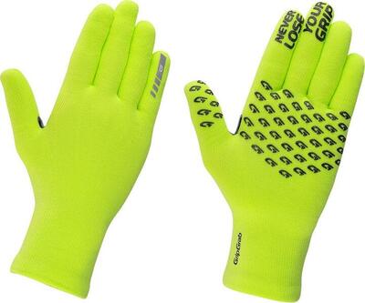 Gripgrab gebreide thermische gele waterdichte lange handschoenen