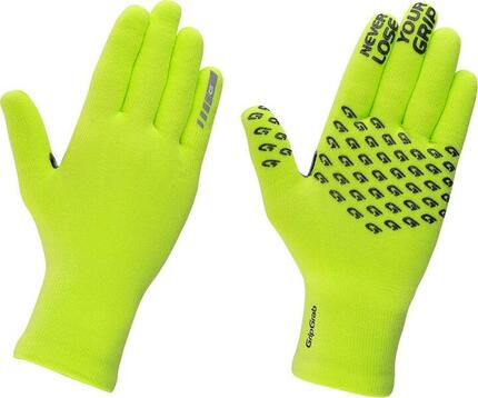 GripGrab Knitted Thermal Long Wasserdichte Handschuhe Gelb