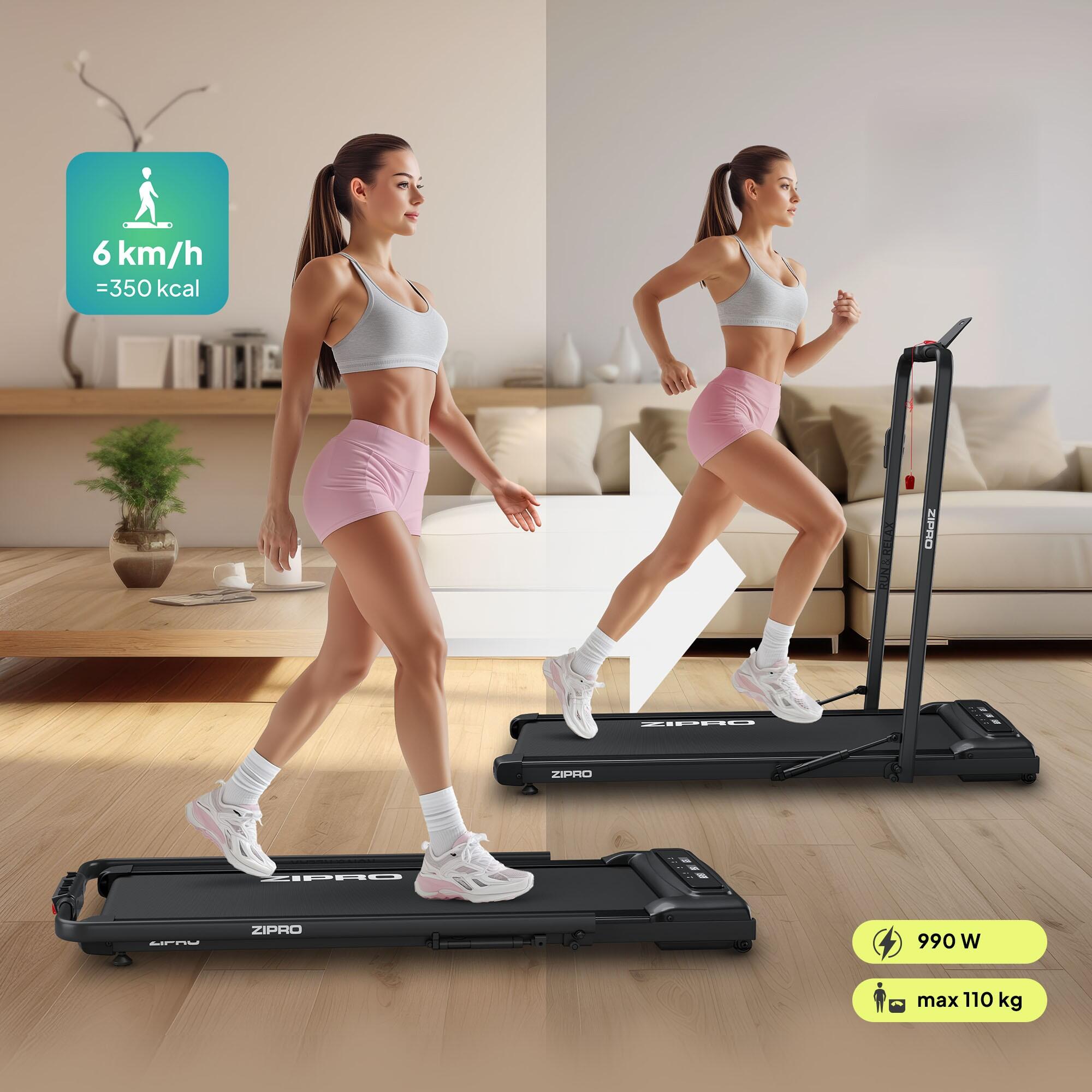 Tapis de marche pliable Newlite Air 110 x 42 cm, télécommande, Bluetooth 2/7