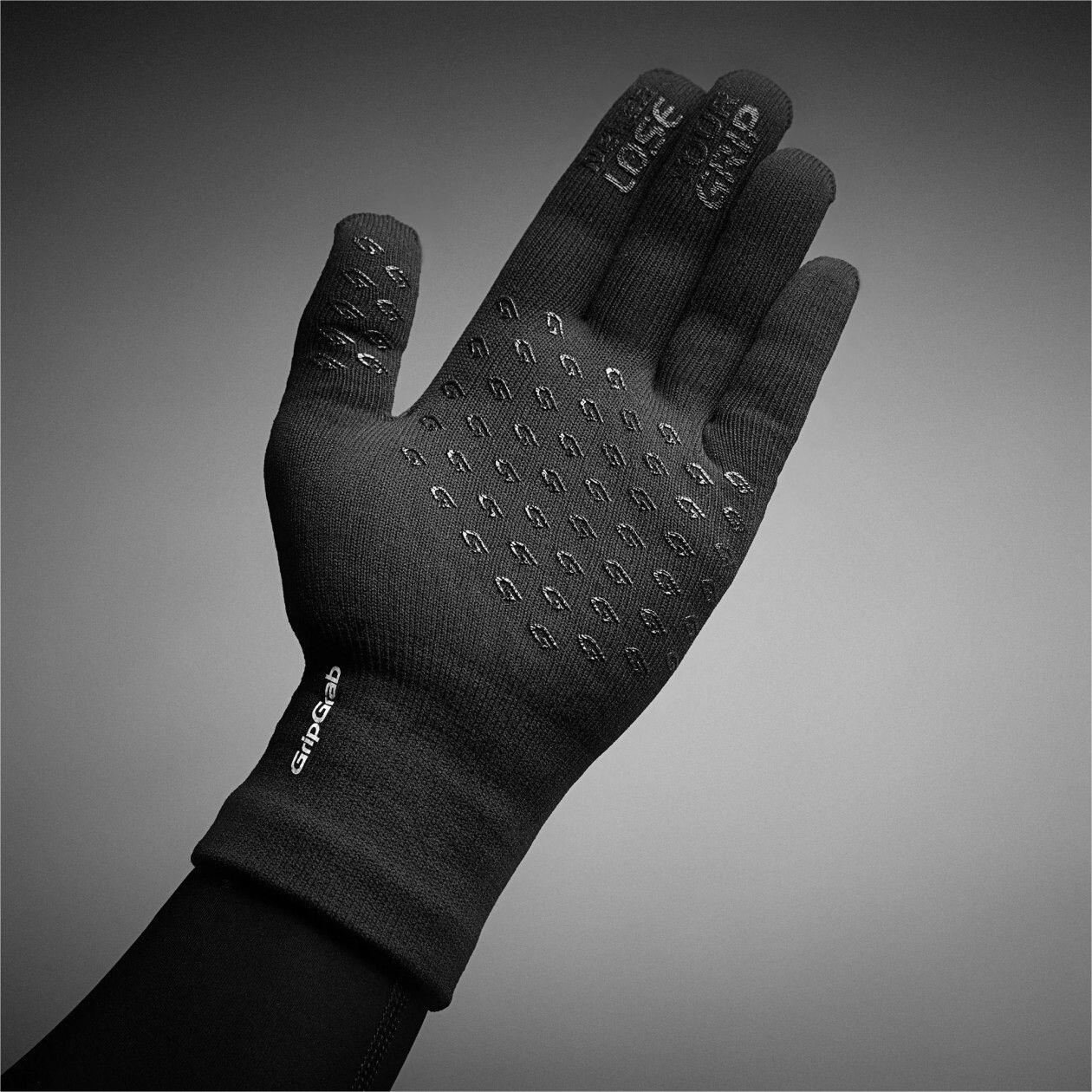 Paire de Gants Longs GripGrab Waterproof Knitted Thermal Noir 2/7