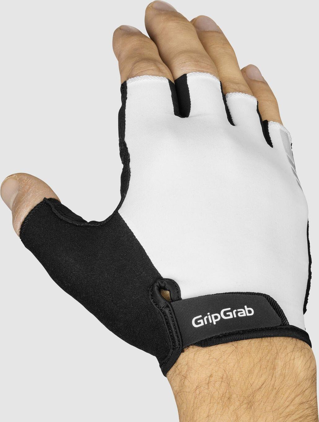 Guantes Cortos Acolchados de Verano GripGrab RIDE Blancos 4/5