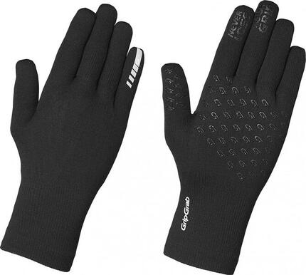 Gripgrab Waterproof Knitted Winter Gloves Black - M/L