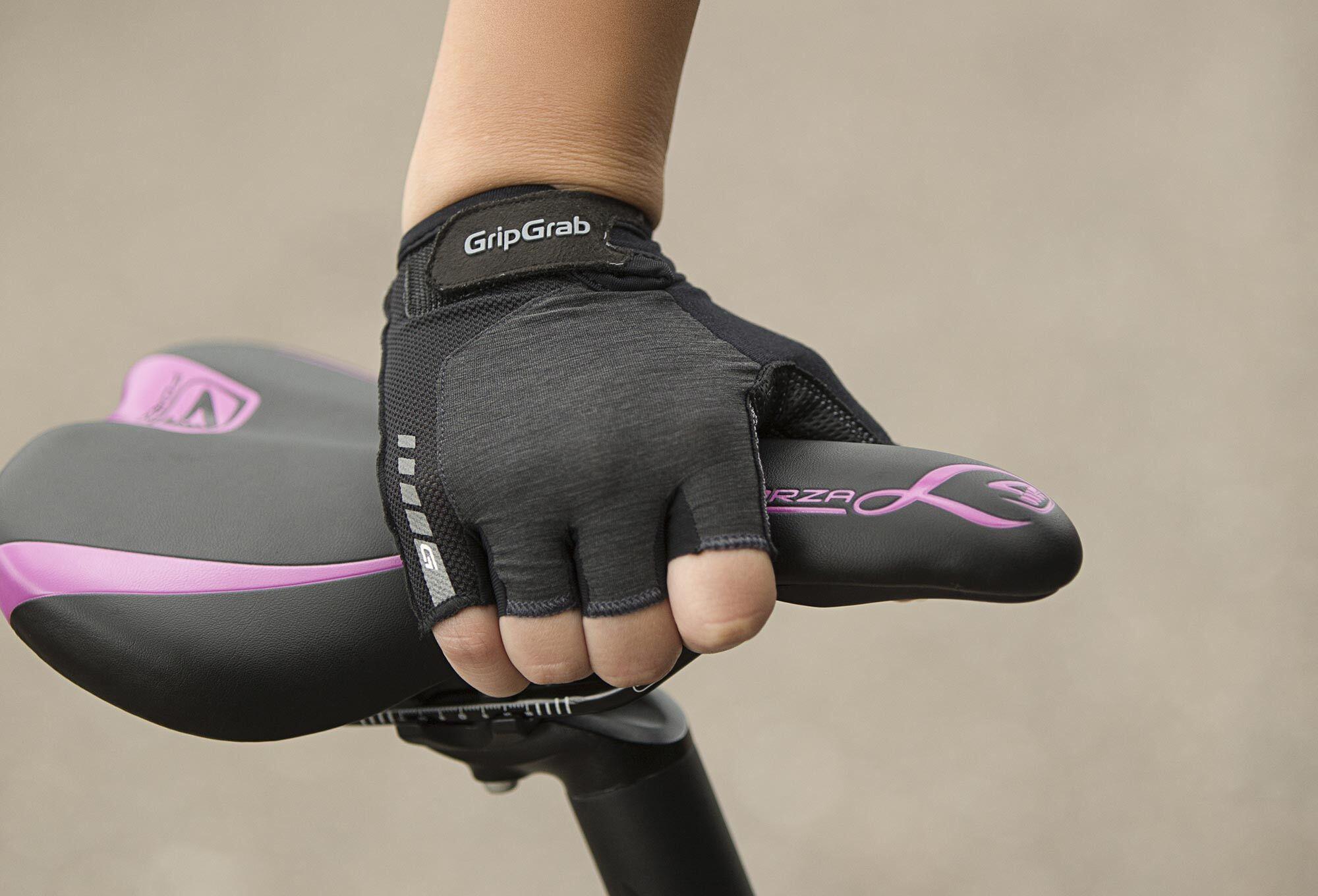 Paire de Gants Courts Femme GripGrab ProGel Noir Gris 4/7