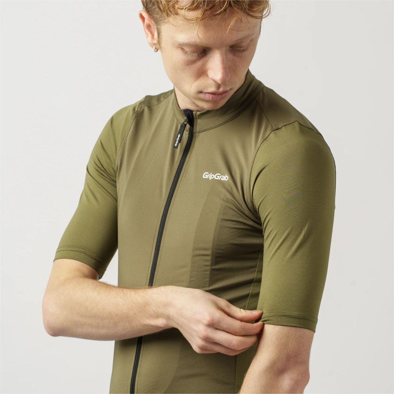 GripGrab Essential Short Sleeve Jersey Green 3/5