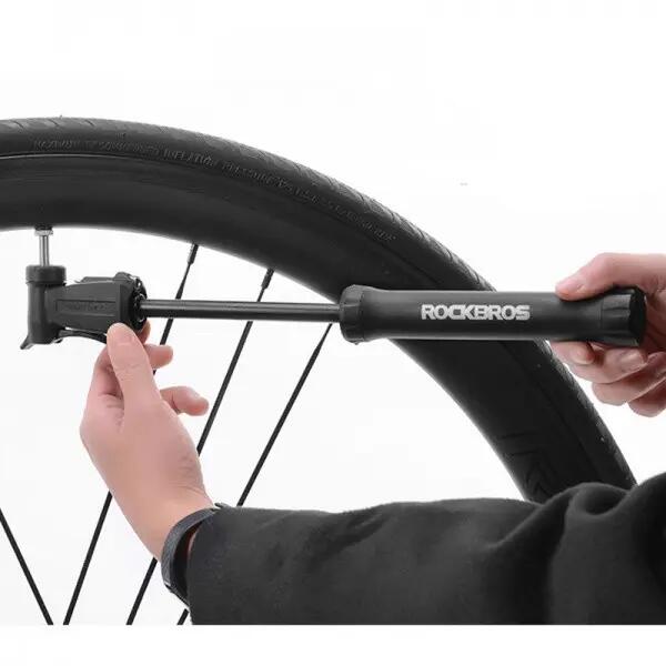 Pompka rowerowa dwustronna ROCKBROS TM-1701P czarna 3/5