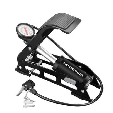 Pompka nożna tłokowa do roweru, motocykla, ROCKBROS FP540BK