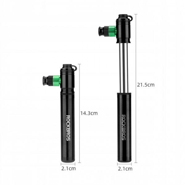 Pompka rowerowa mała CO2 ROCKBROS mini (42320001001) czarna 7/7