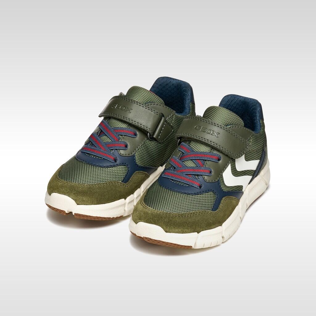 Baskets Garçon FLEXYPER BOY Vert Militaire/Bleu Marine 3/7