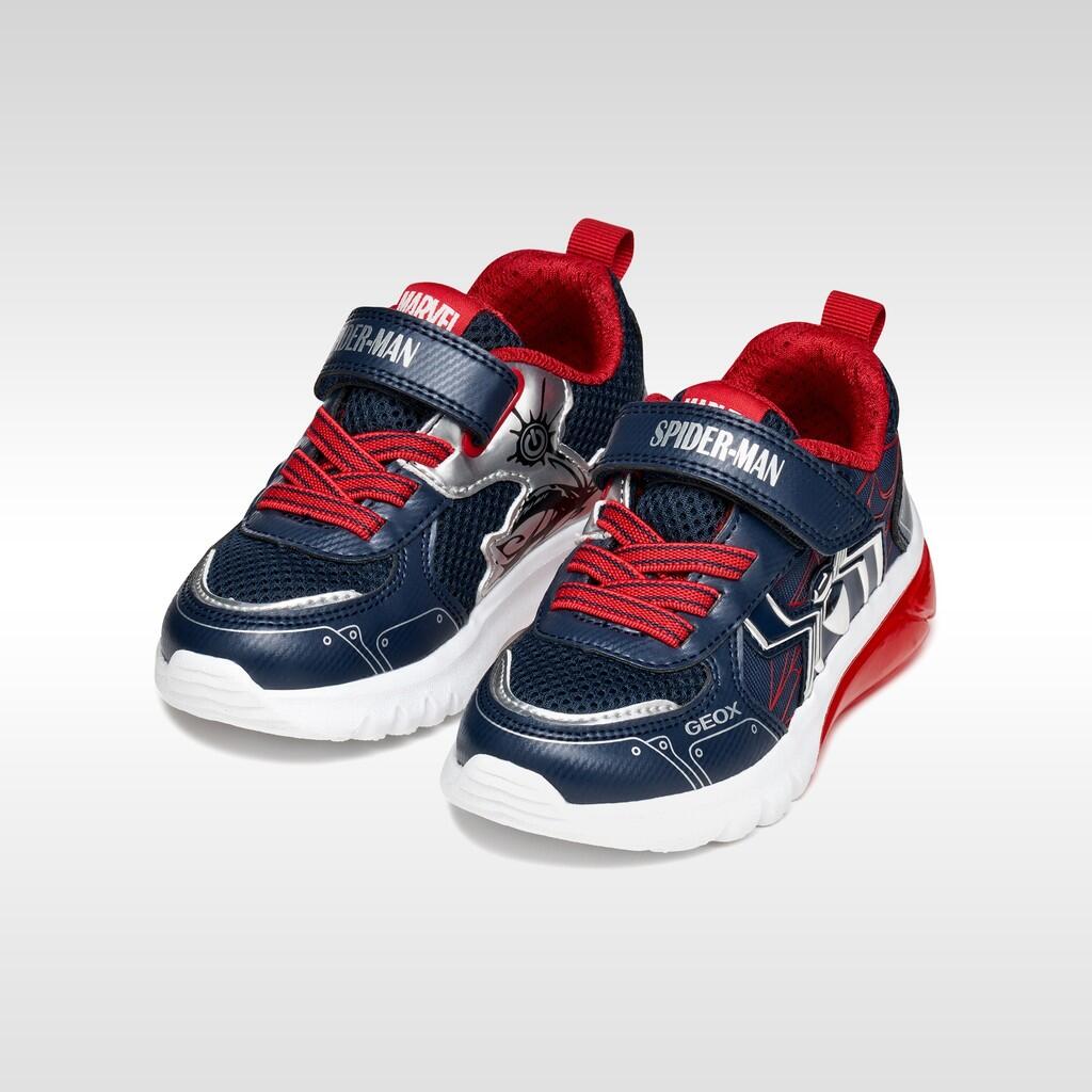 Baskets Garçon J CIBERDRON BOY Bleu Marine/Rouge 3/7
