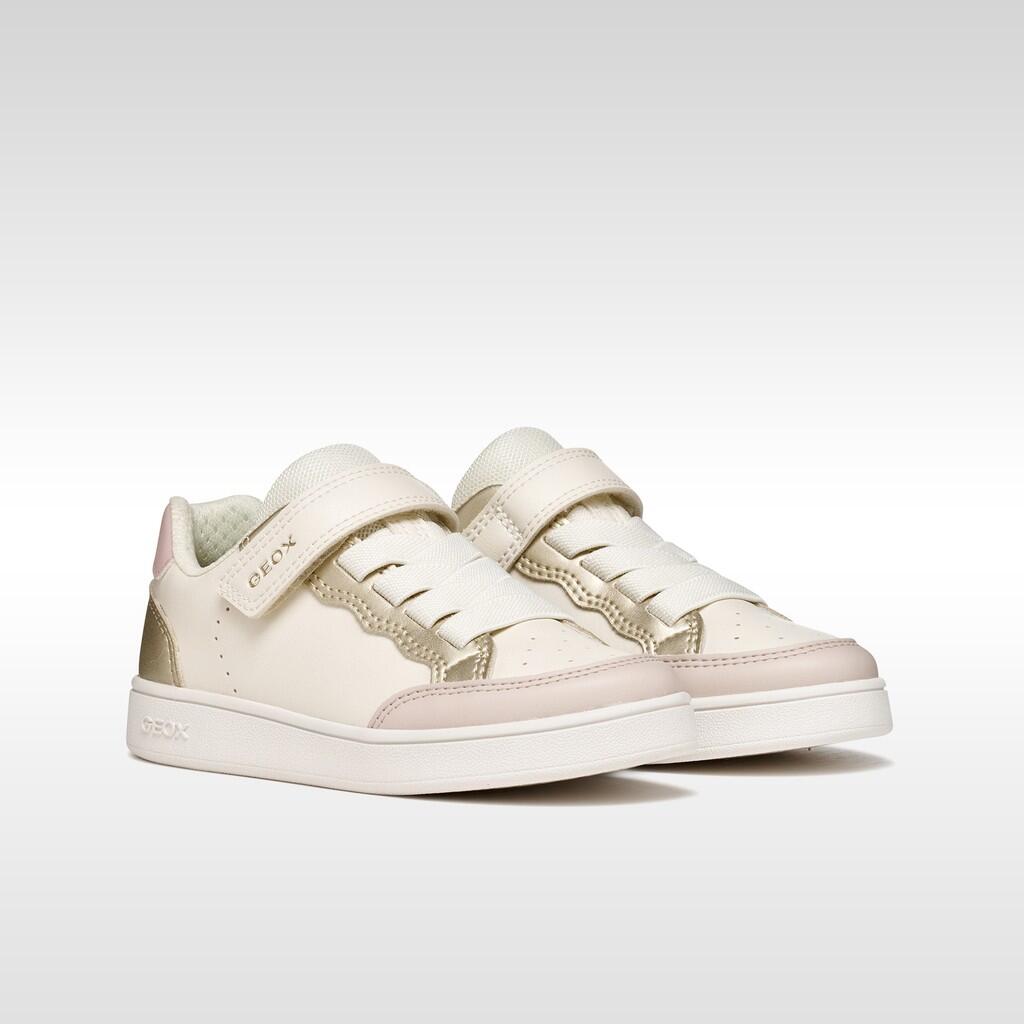 Baskets Fille J ECLYPER GIRL Ivoire Clair/Or 3/7