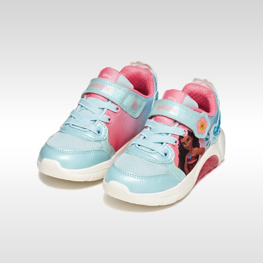 Baskets Fille J FADINLIGHT GIRL Bleu Eau/Corail 3/7