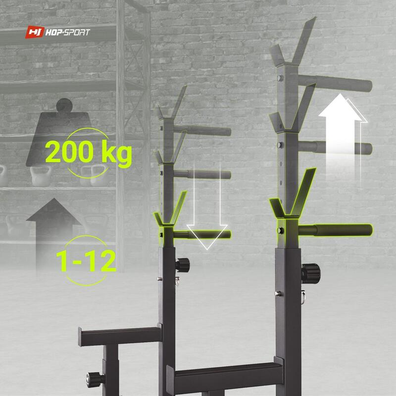 Suporturi pentru haltere Hop-Sport HS-1009L reglabile cu siguranță